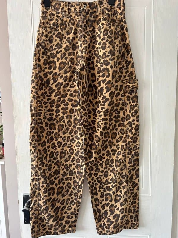 Bershka Bershka leopard print trousers size xs