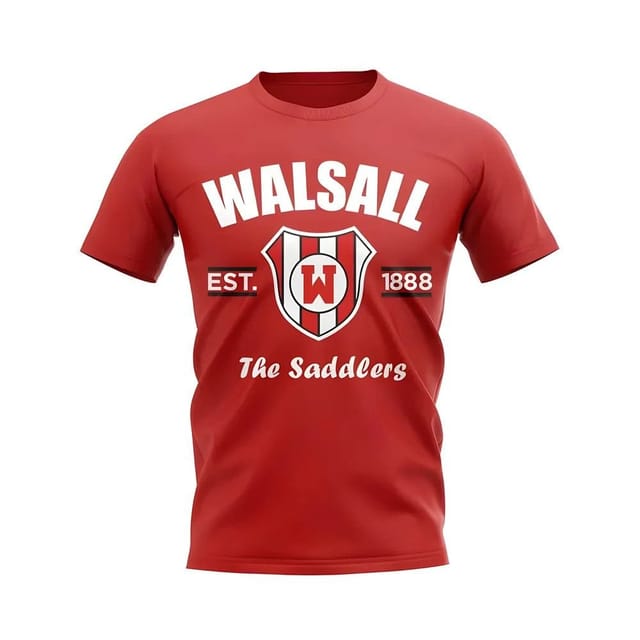 Walsall Walsall Men's Personalised Established Football T-Shirt in Red - 2
