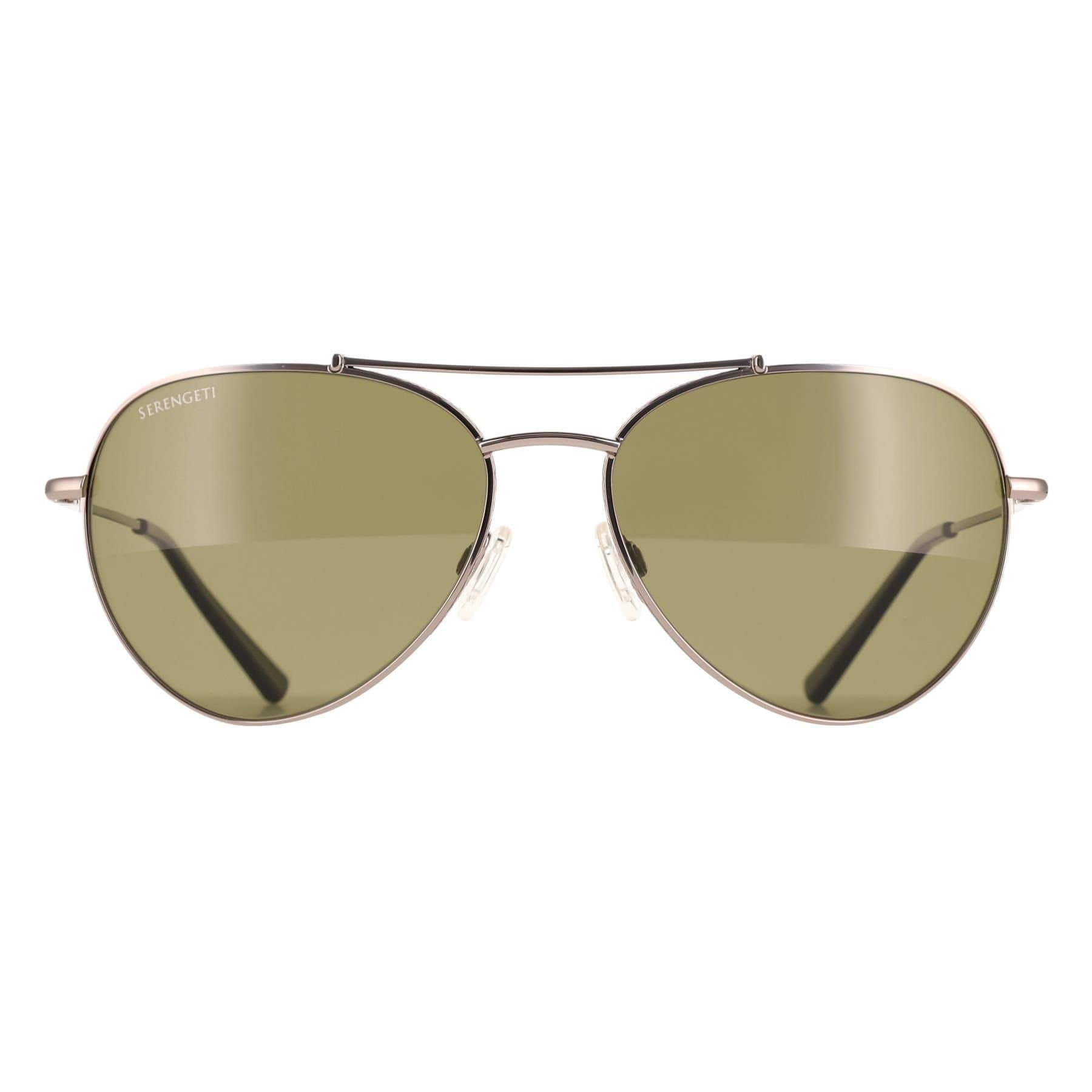 Serengeti Serengeti Men's Aviator Shiny Gunmetal Mineral Polarized 555nm Pete in Grey