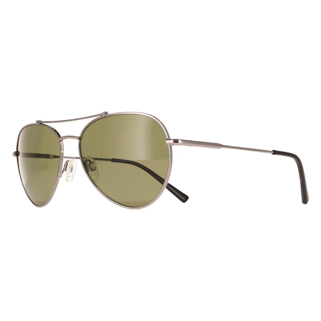 Serengeti Serengeti Men's Aviator Shiny Gunmetal Mineral Polarized 555nm Pete in Grey - 2