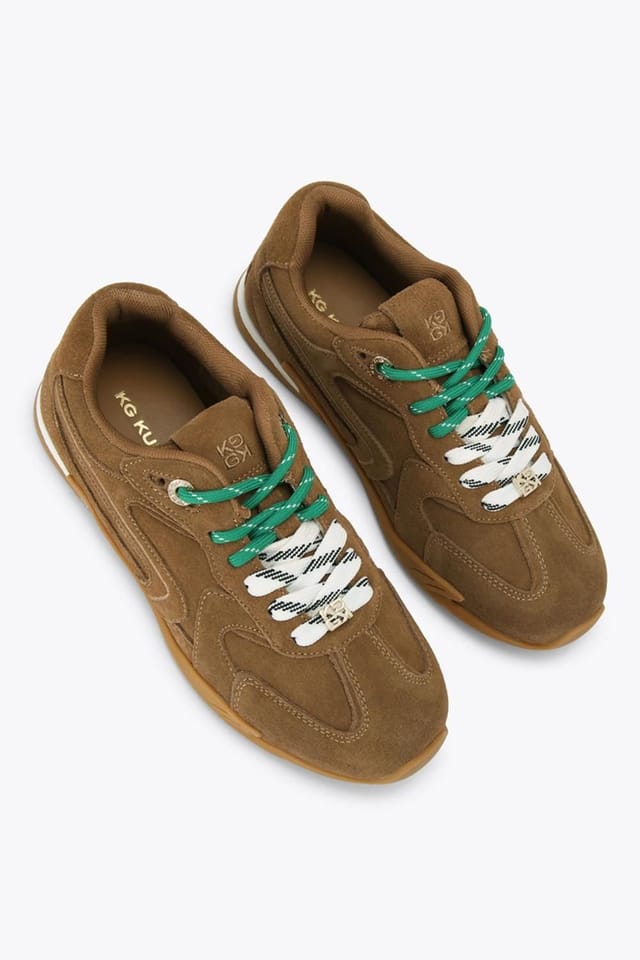 KG Kurt Geiger KG Kurt Geiger Women's 'Lather' Suede Trainers in Camel - 2