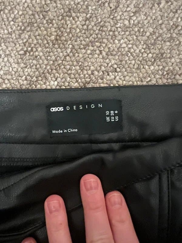 ASOS PU Faux Leather Maxi Skirt Size 10