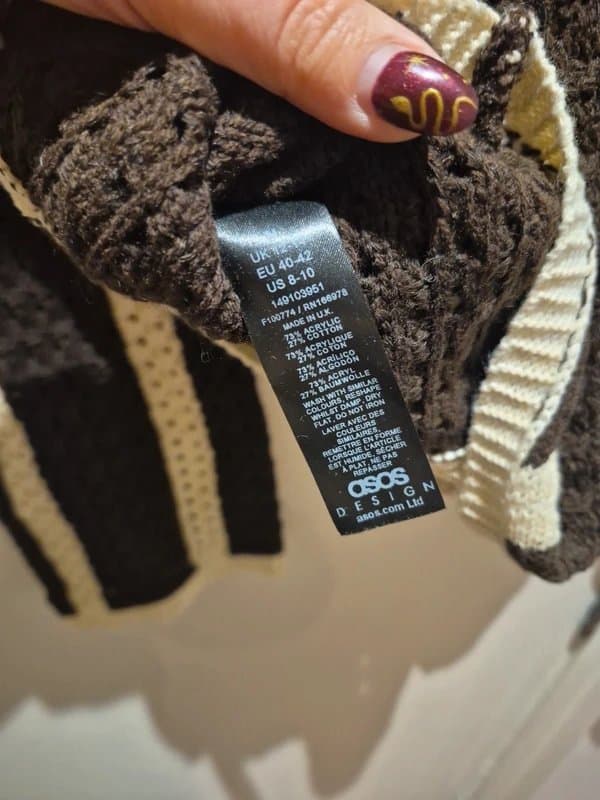 ASOS Womens crochet style jumper festival ASOS new