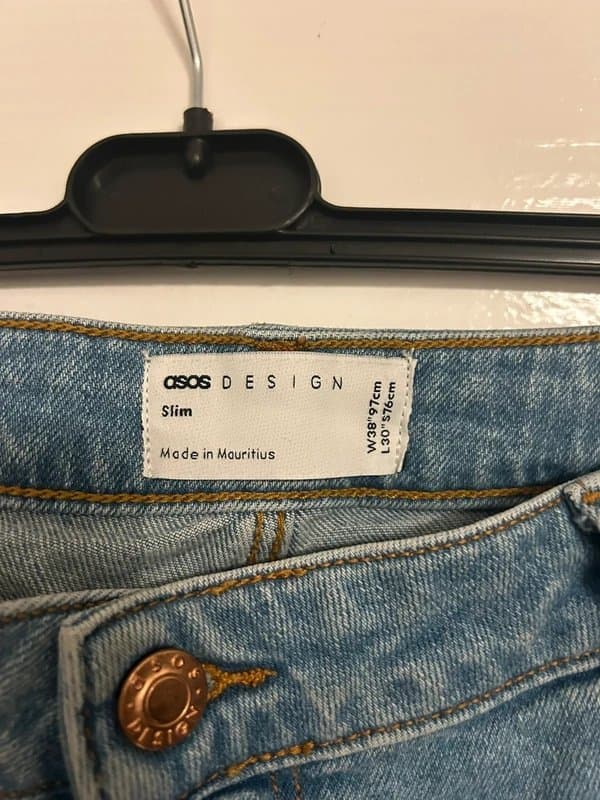 ASOS Design Men’s slim fit jeans 38W 30L