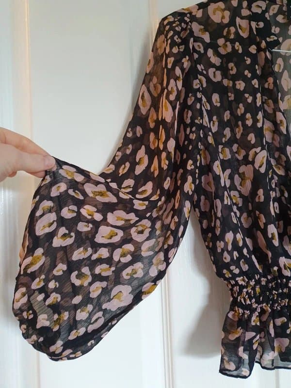 ASOS Design Chiffon sheer patterned top