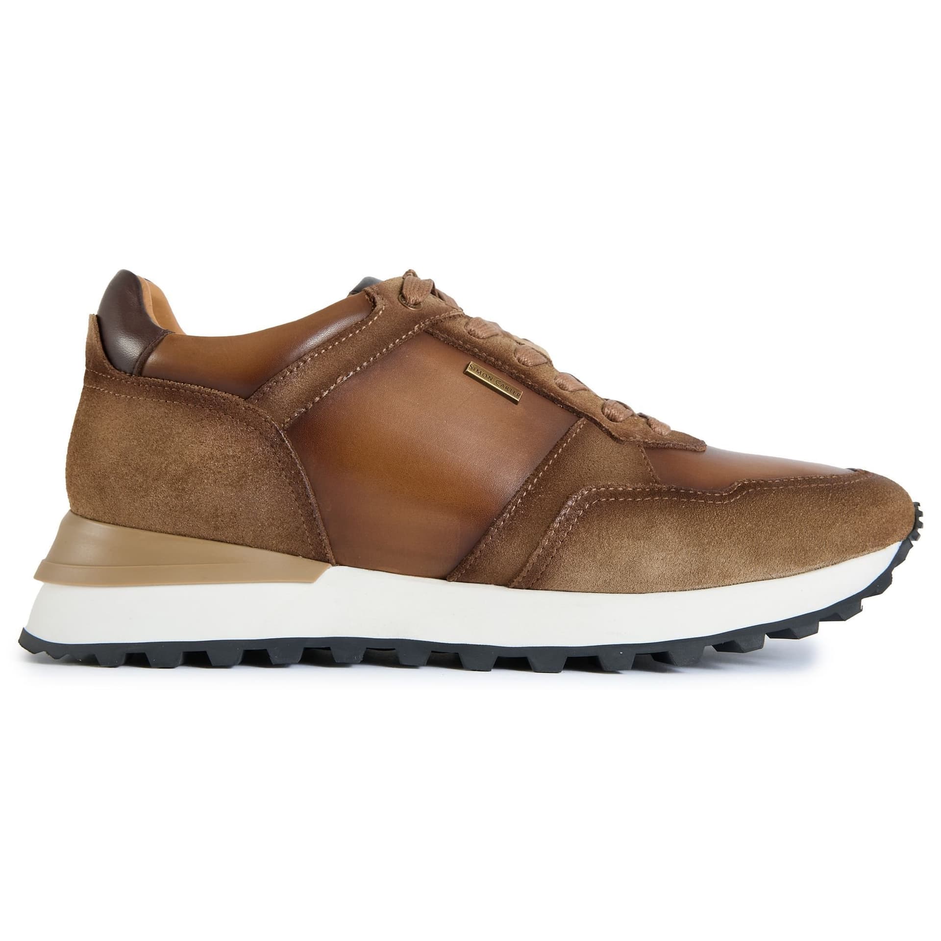 Simon Carter SIMON CARTER Men's Gervais Casual Runner Trainers in Tan