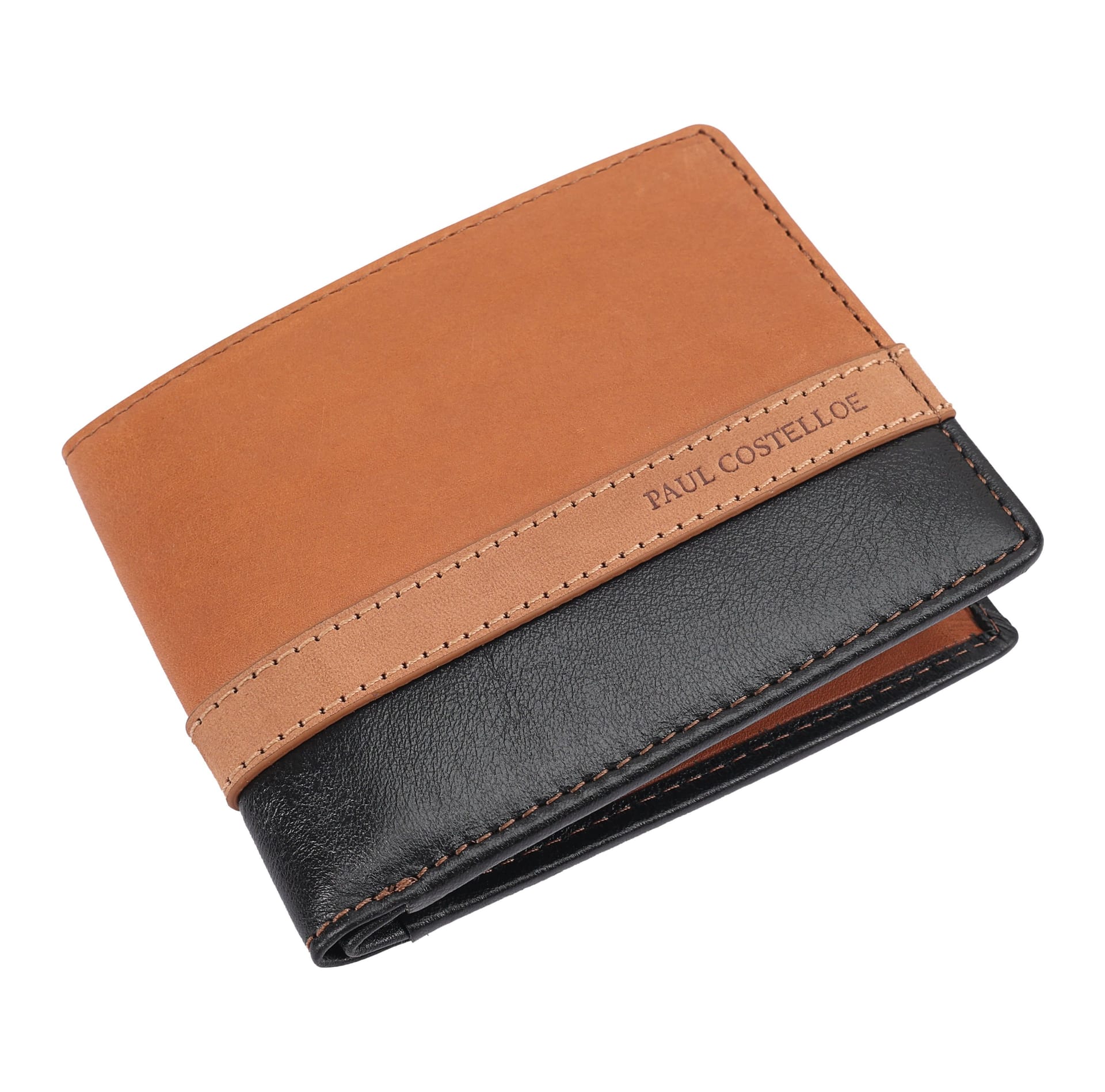 Paul Costelloe Paul Costelloe Men's Larry Leather Wallet in Brown - 4