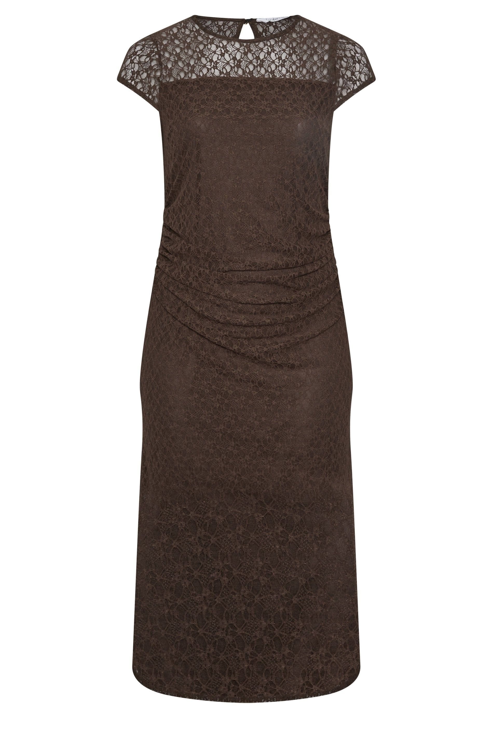 Yours Chocolate Lace Maxi Dress