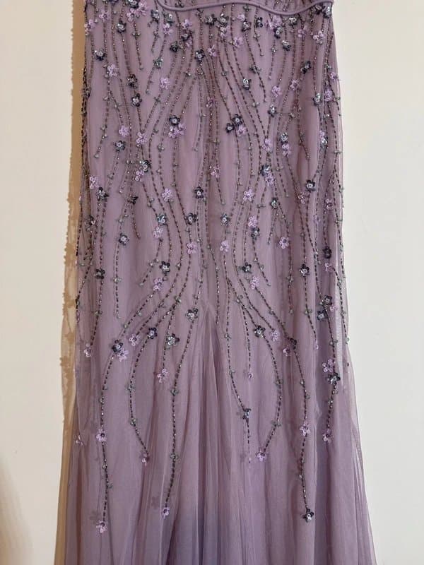 Phase Eight New (no tag) Phase Eight Florisa Lavender Embellished with Flowers Maxi dress -size 12 -RRP £325