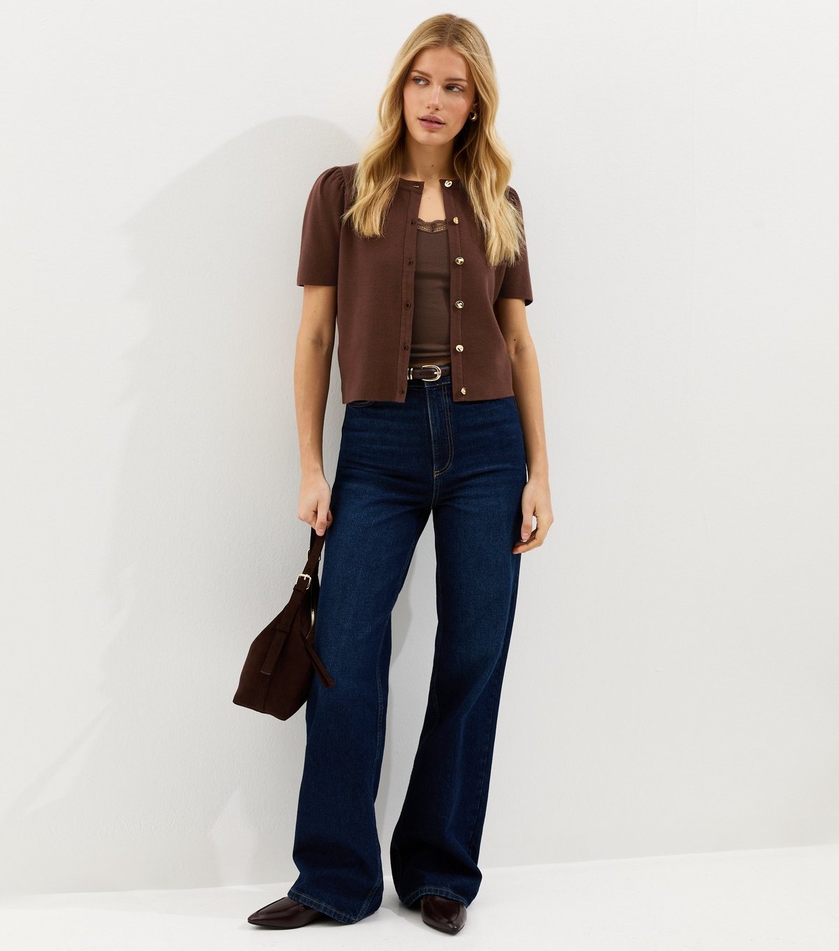 New Look Women's Brown Lightweight Short Sleeve Cardigan New Look - 3