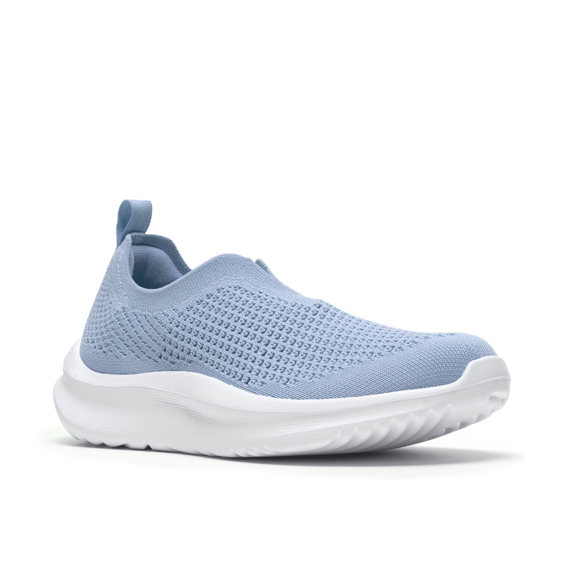 Clarks Clarks Women's Solevana Knit Light Blue Slip Ons - 4