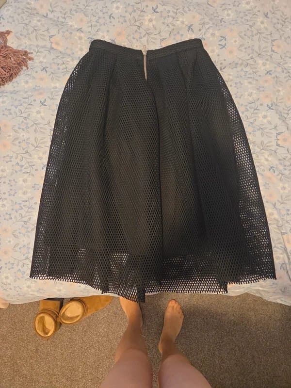 Topshop Tulle black midi skirt