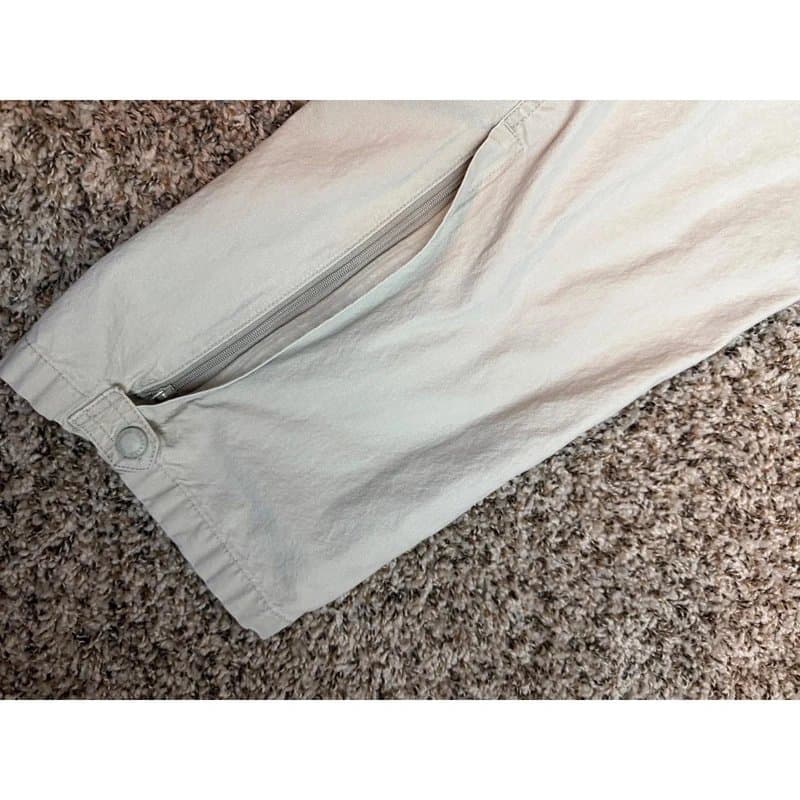 L.L. Bean LL Bean Traveler Convertible Pants Womens 12 M Tall Khaki Zip Off Cargo Hiking