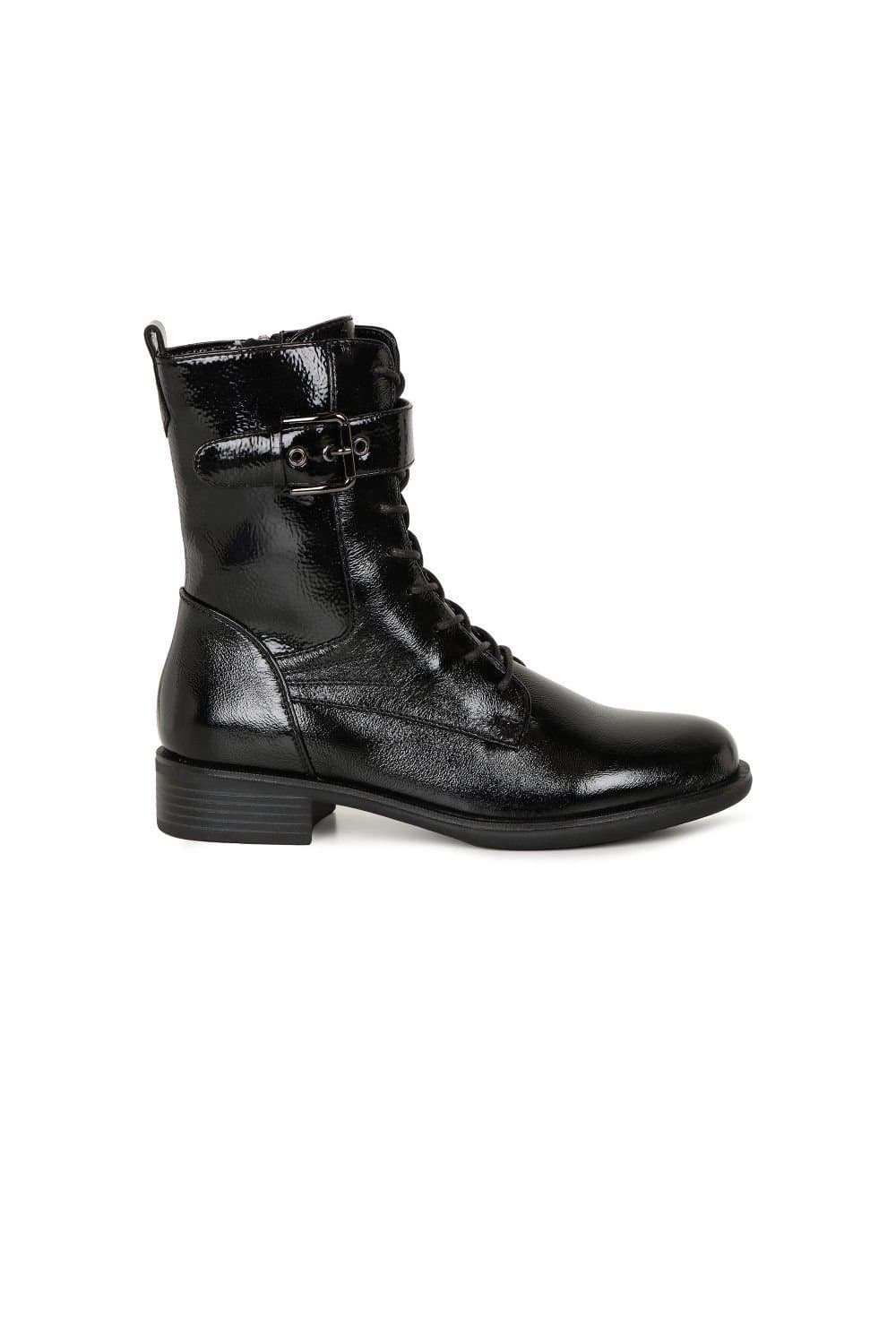 Regarde le Ciel Regarde Le Ciel Women's 'Jada 05' Biker Boots in Black