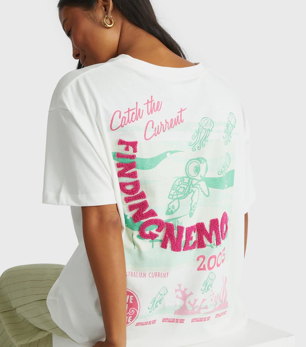 Skinnydip Women's White Cotton Disney Finding Nemo T-Shirt Skinnydip New Look