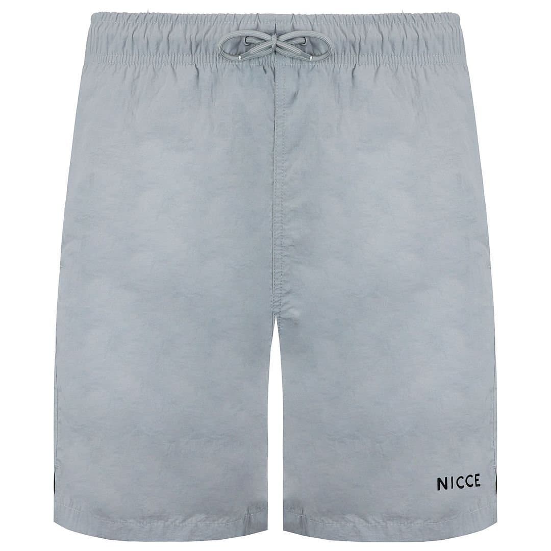 Nicce Nicce Men's Core Stretch Waist Logo Grey Swim Shorts