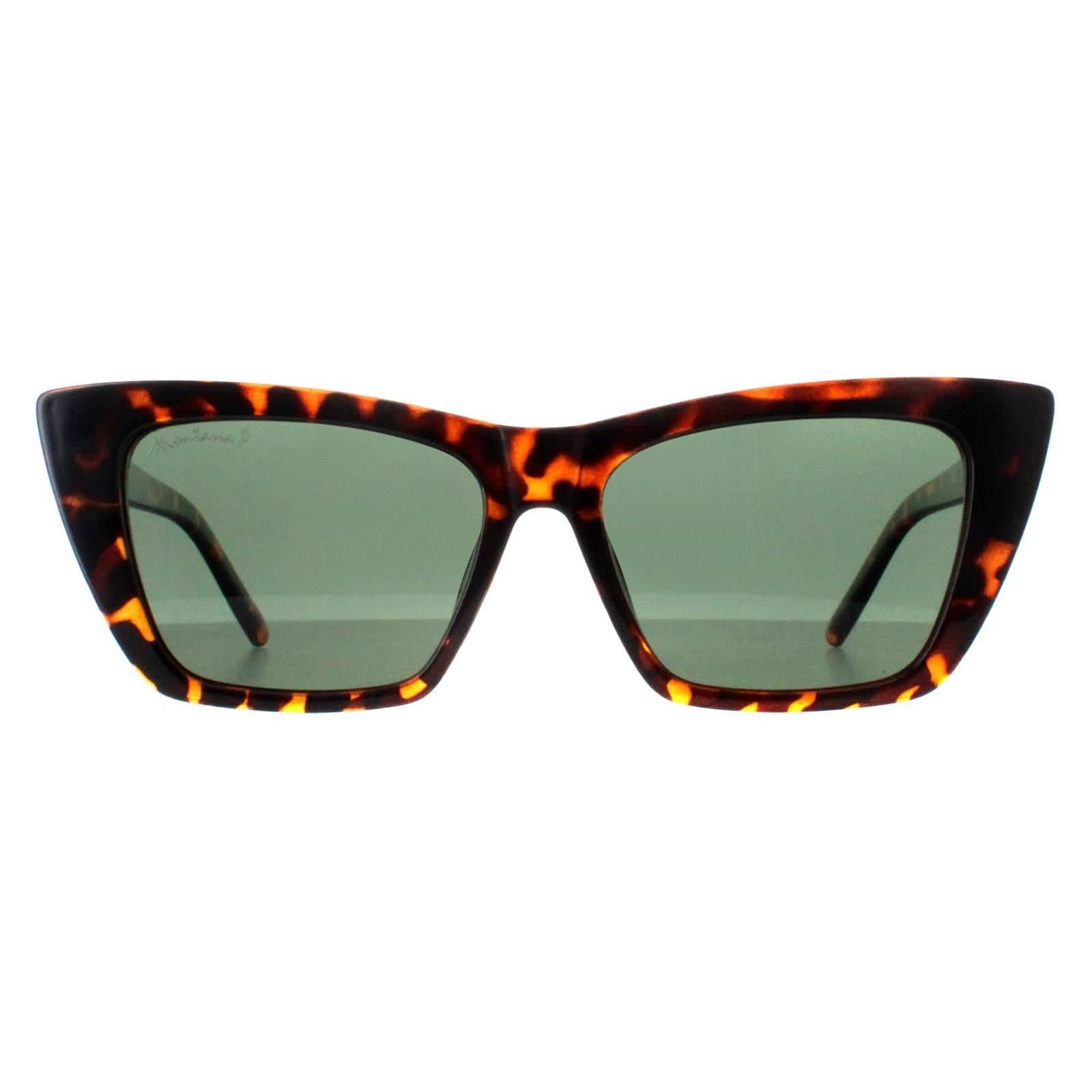 montana montana Women's Cat Eye Shiny Turtle G15 Polarized MP64 in Brown