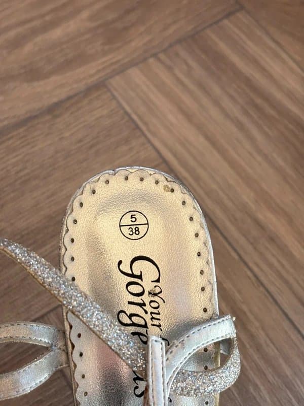 New Look New Look Size 5 silver Strappy Heeled Sandals Glitter Party Heels