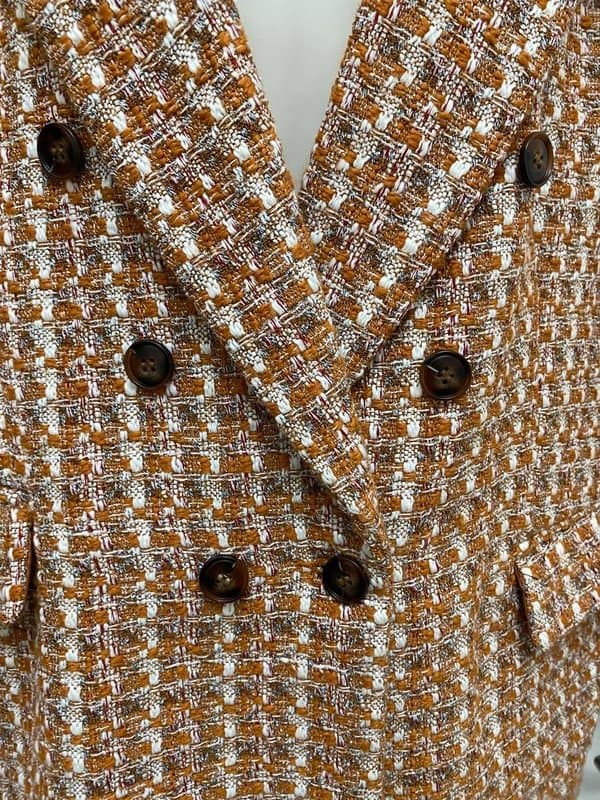 Primark Primark Tweed Blazer Jacket – Size 18 – Rust/Camel – Double Breasted – New Without Tags