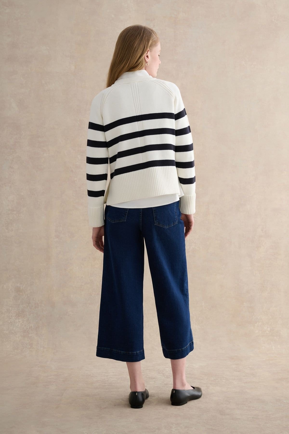 Hobbs London Hobbs London Women's Georgie Striped Sweater in Off-White - 4