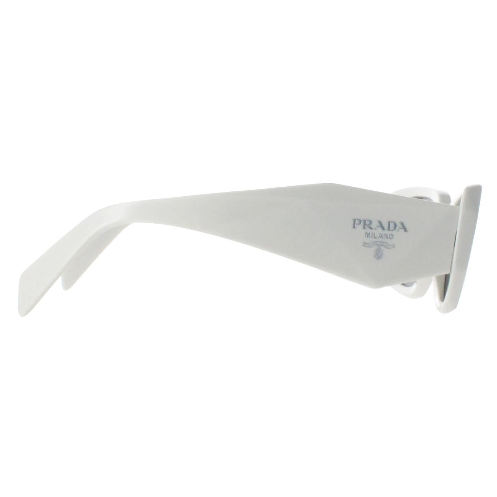 Prada Prada Women's Rectangle Talc Dark Grey PR17WS in White - 4