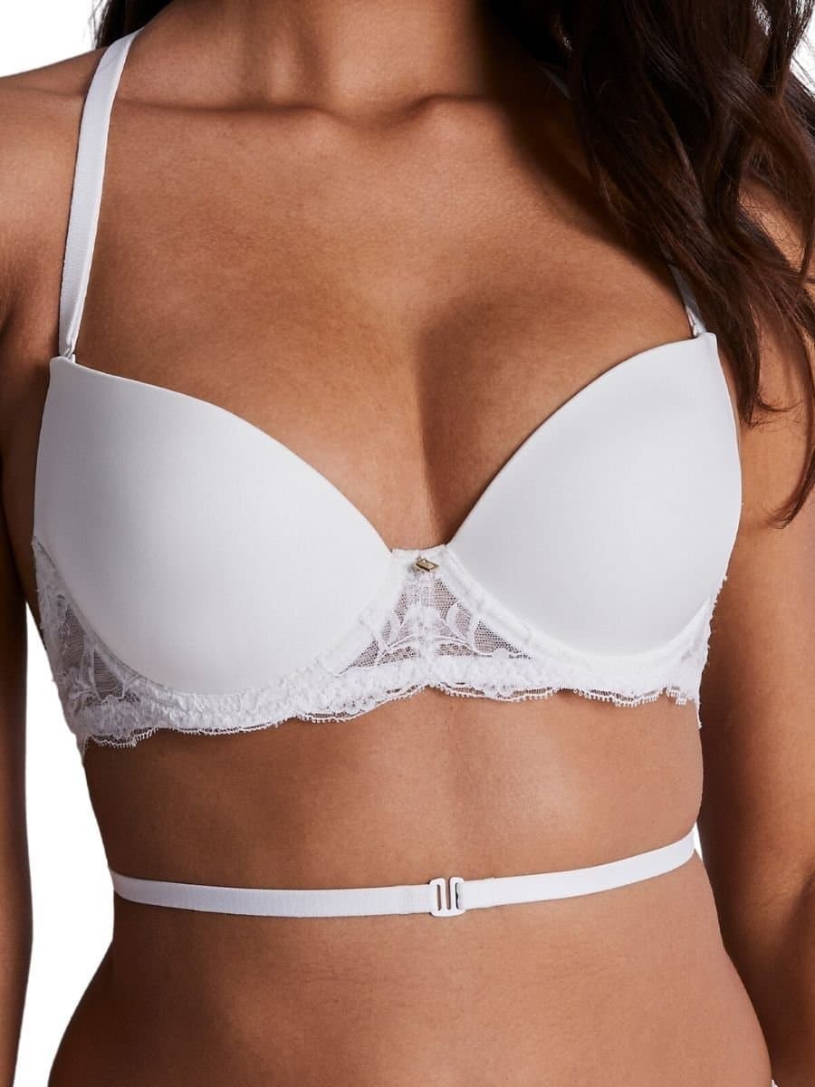 Aubade Aubade Women's Kiss Of Love Low Back Multiway Moulded Bra in White