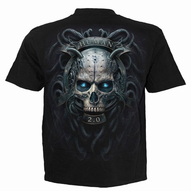 Spiral Direct Spiral Direct Men's Human 2.0 Back Print T-Shirt in Black - 3