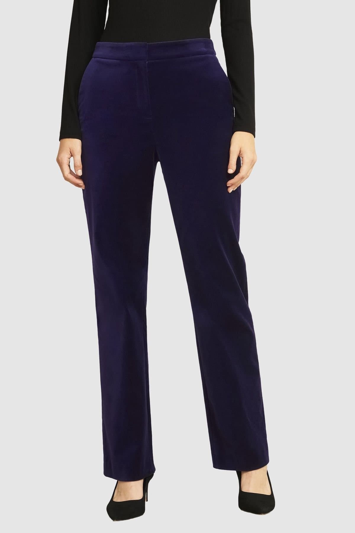 Hobbs London Hobbs London Heather Mid Rise Trouser in Aubergine