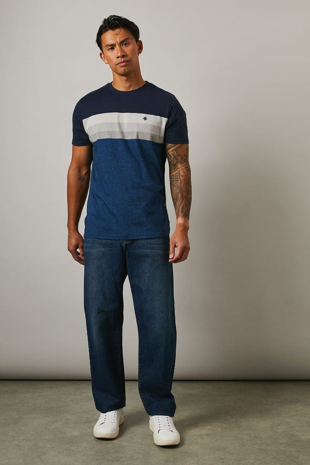 Maine Maine Men's Navy Detroit Stripe T-shirt - 2