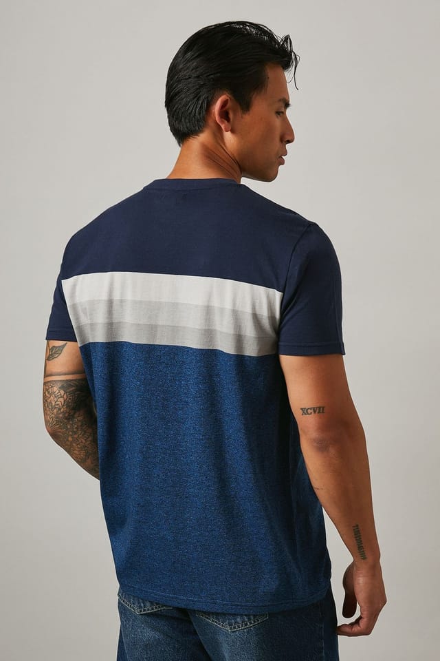 Maine Maine Men's Navy Detroit Stripe T-shirt - 3