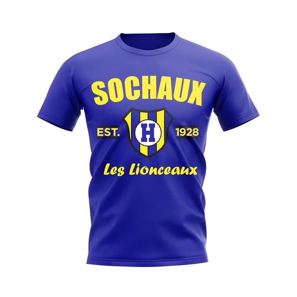 Sochaux Sochaux Men's Personalised Established Football T-Shirt Royal in Blue