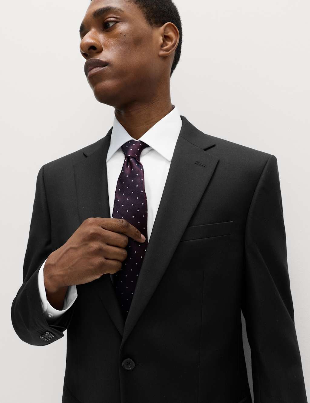 Marks & Spencer M&S Regular Fit Stretch Ultimate Suit Jacket Black - 3