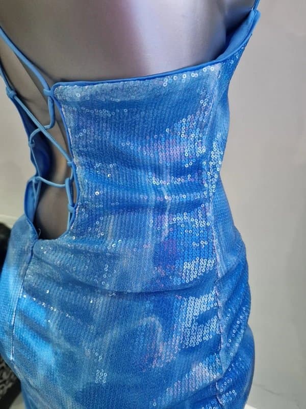 Bershka Bershka ocean blue sequin dress