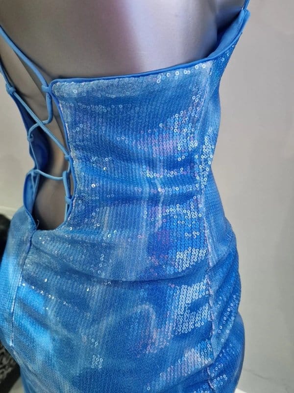 Bershka Ocean Blue Sequin Dress