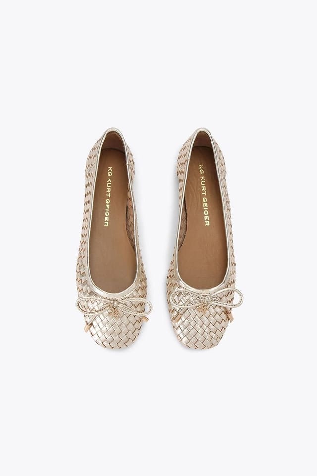 KG Kurt Geiger KG Kurt Geiger Women's 'Nora' Leather Flats in Gold - 2
