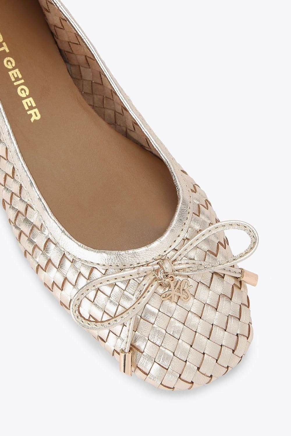 KG Kurt Geiger KG Kurt Geiger Women's 'Nora' Leather Flats in Gold - 4