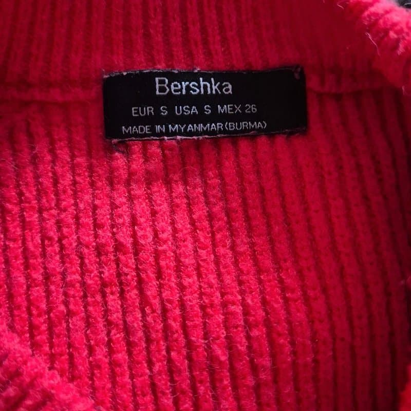 Bershka Red Bershka Jumper long sleeved