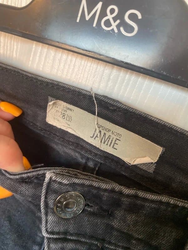 Topshop Lace up detail jamie Topshop jeans w28 l32