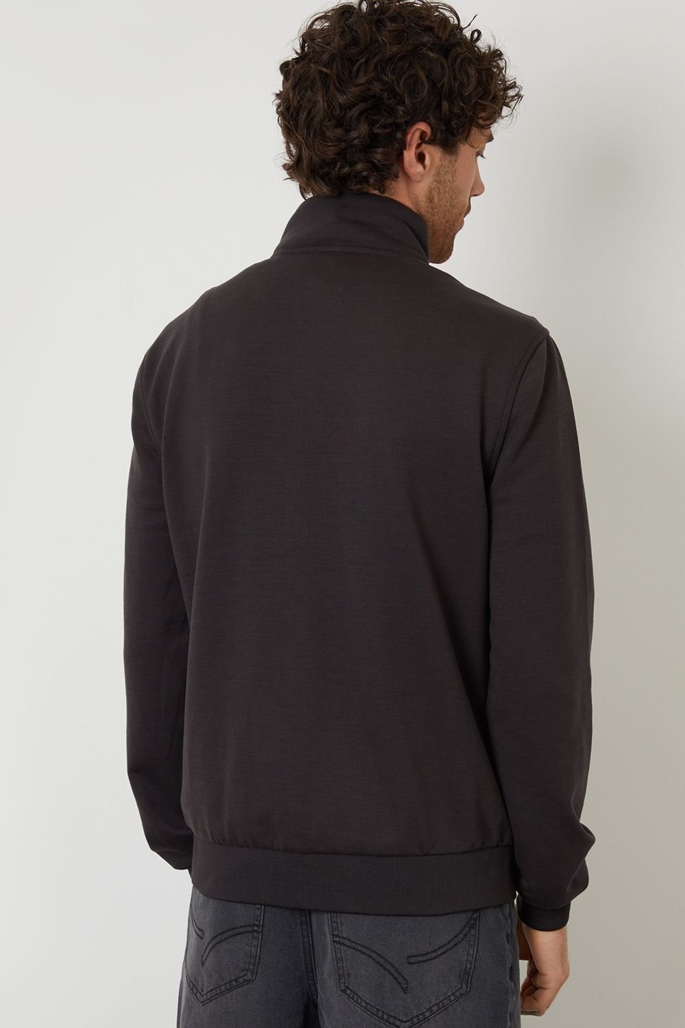 Threadbare Threadbare Men's Quilted Hybrid Funnel Neck Jacket in Black - 2