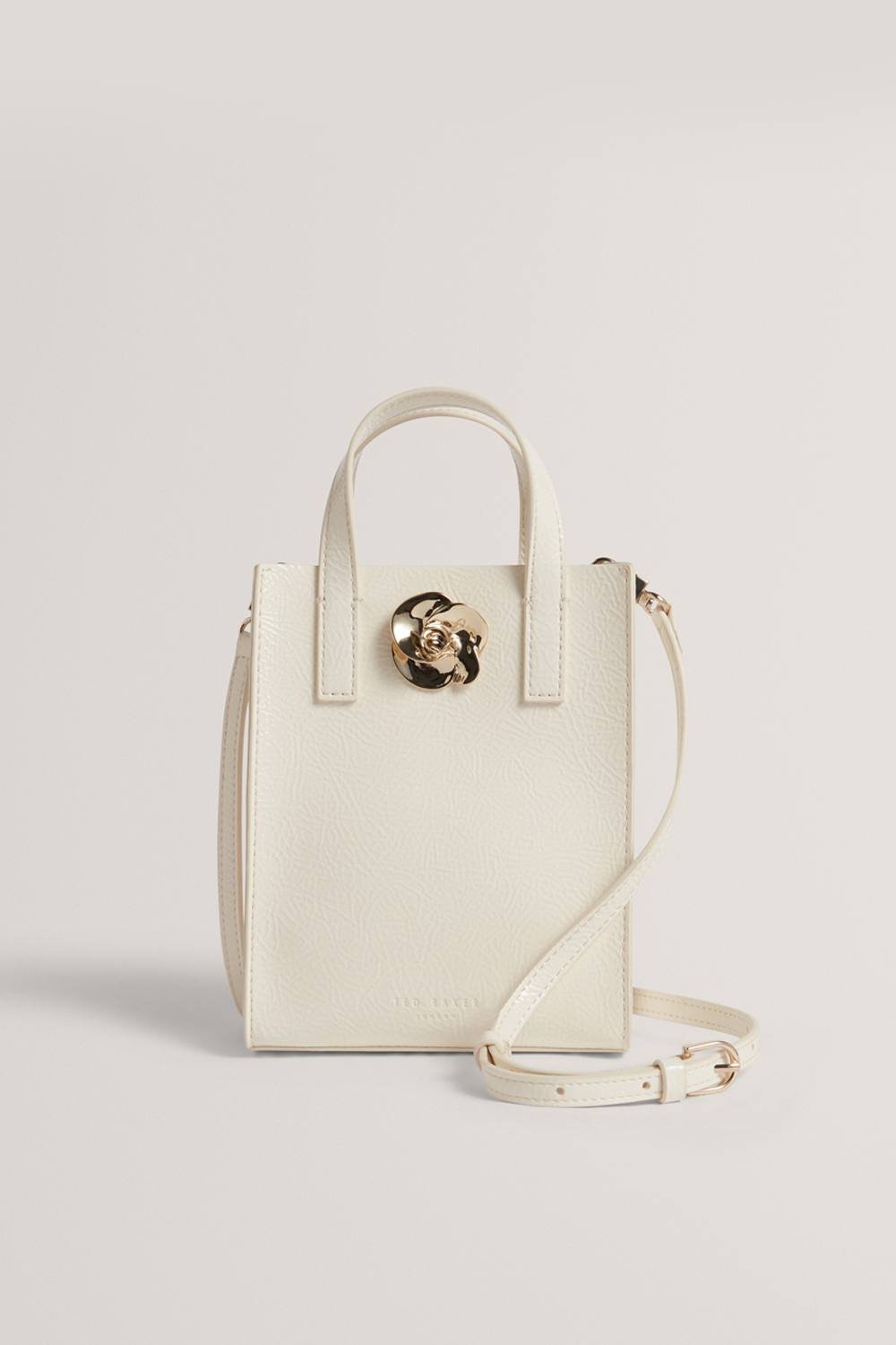Ted Baker Ted Baker Women's Rose Detail Crinkle Small Bag Ivory - 2