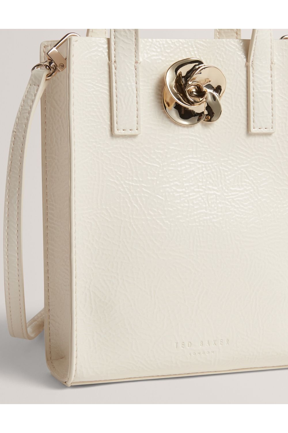 Ted Baker Ted Baker Women's Rose Detail Crinkle Small Bag Ivory - 4