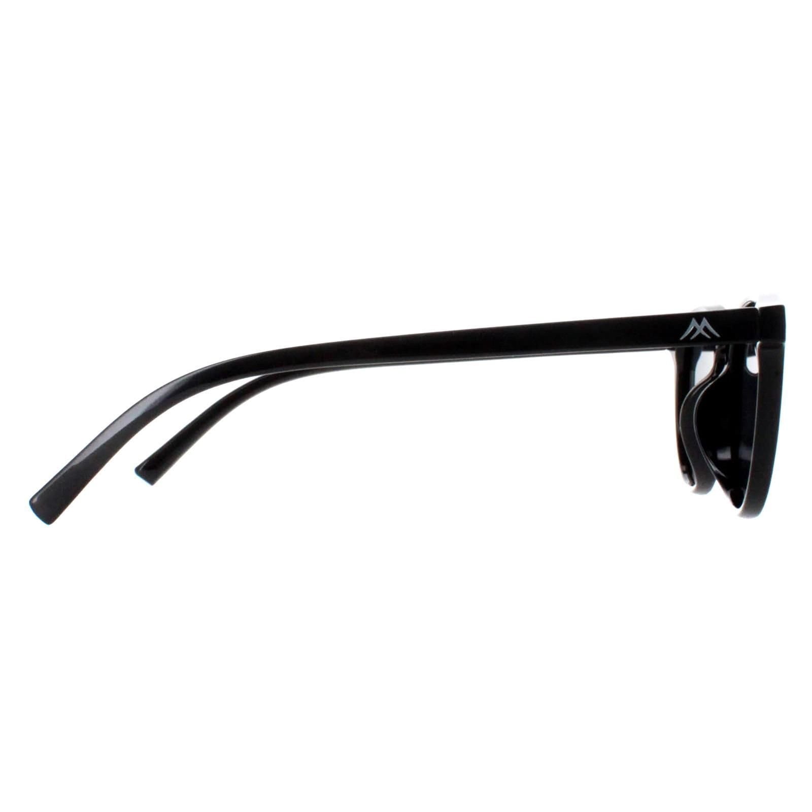 montana montana Men's Round Shiny Black Smoke Polarized MP75 - 4