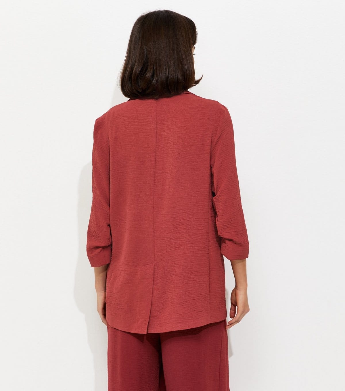New Look Women's Red Ruched Sleeve Blazer New Look - 4