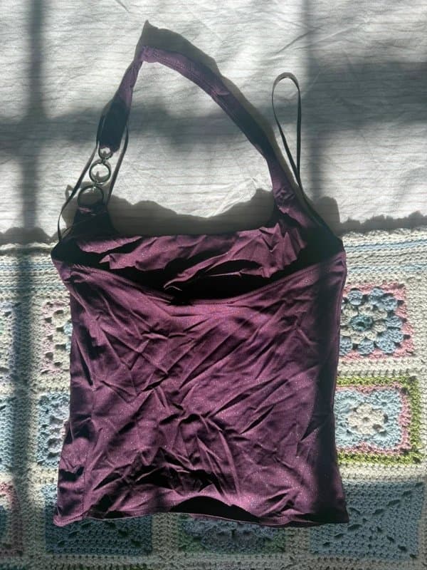 Bershka Maroon bershka halter neck top