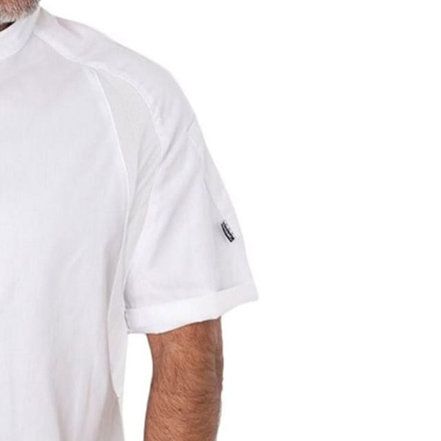 Le Chef Le Chef Men's Single-Breasted Raglan Chef Jacket in White - 2