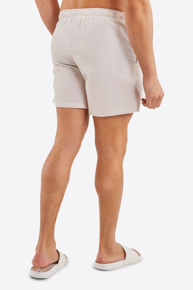 Nautica Nautica Men's 'Kristian' 6" Swim Short in Light Brown - 2