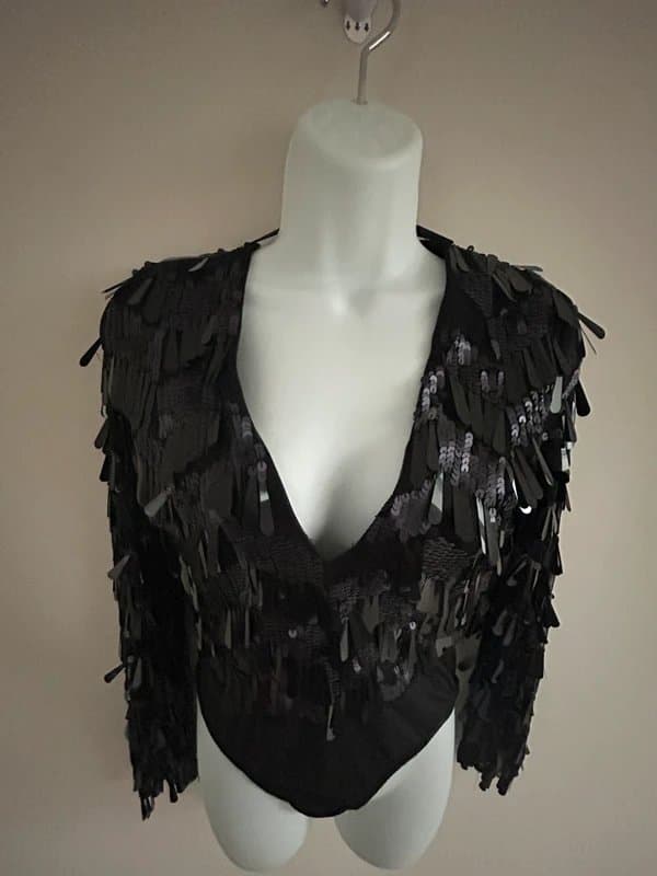 River Island NEW (shop floor) River Island Black sequin party top UK 8