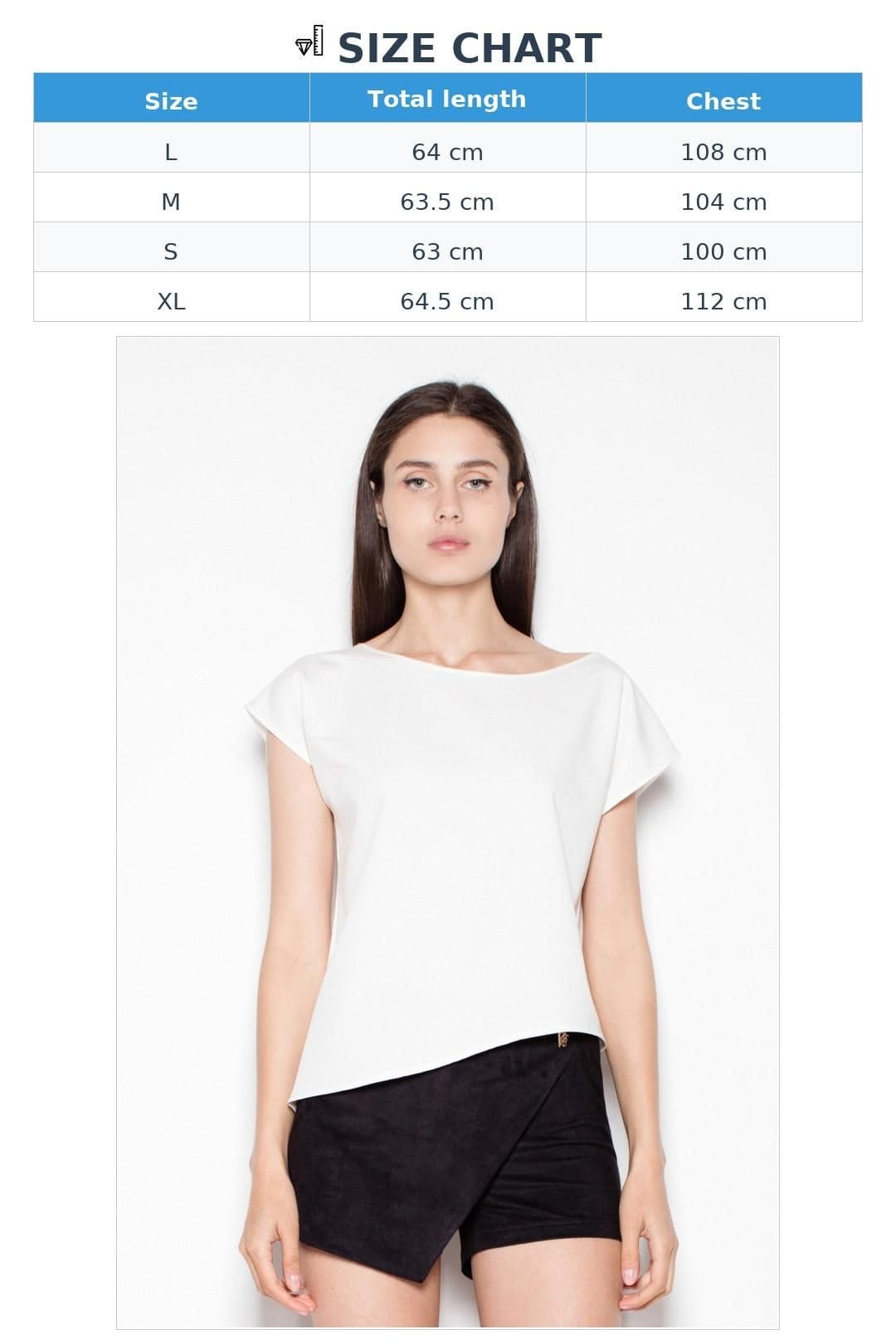 Love Lace Love Lace Women's Asymmetric Loose Blouse with Bare Shoulder Sleeves in White - 4