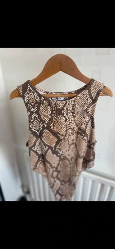 Bershka Bershka Snake print bodysuit top