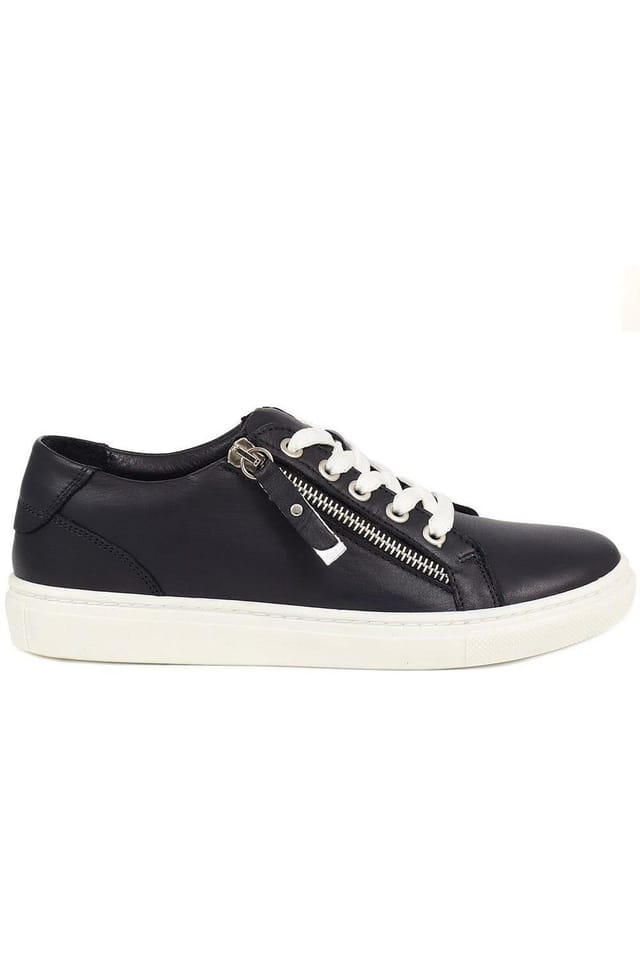 Jones Bootmaker Jones Bootmaker Women's Padova2 Leather Lace-Up Trainers in Navy - 2